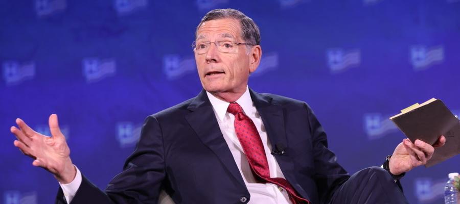 Sen. John Barrasso, R-Wyo, speaking at the 2025 AHA Annual Membership Meeting